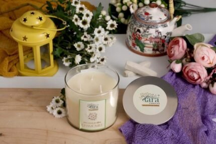 Rose Sweet Aroma lid glass Scanted Jar candle